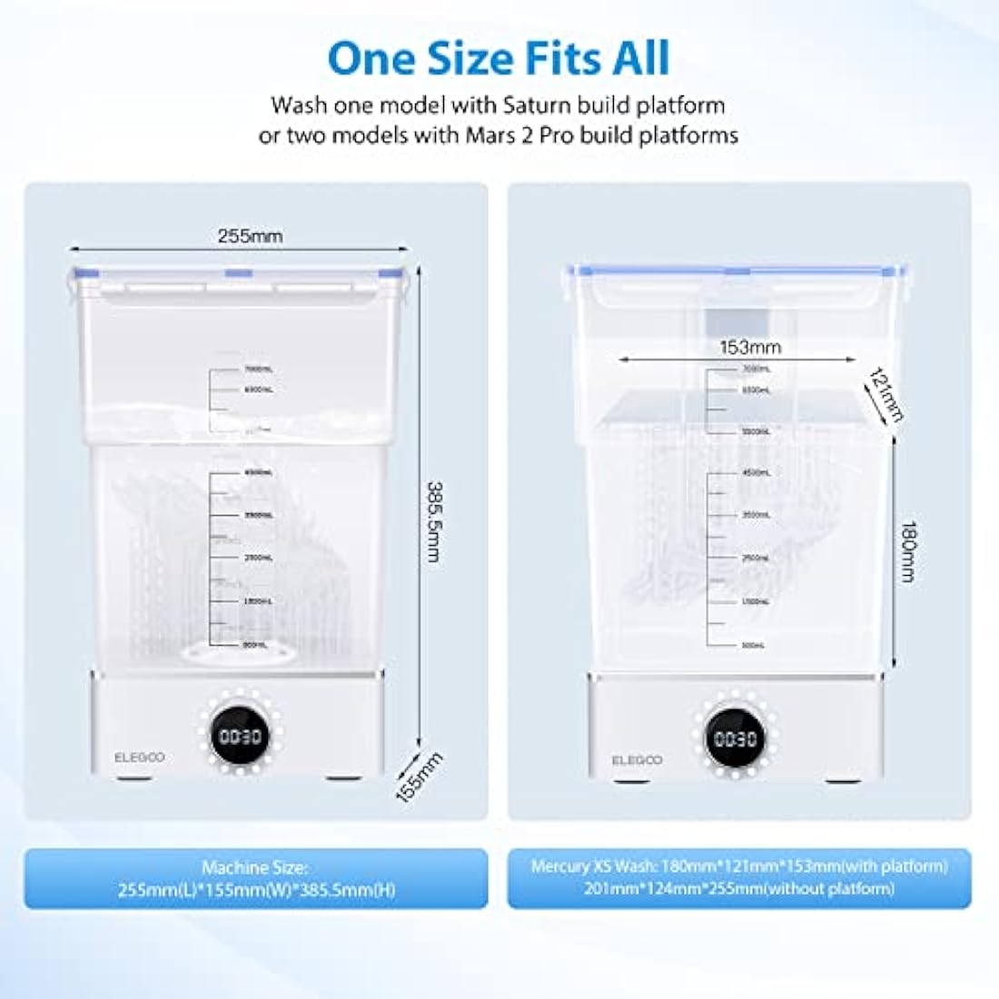 ELEGOO Mercury XS Bundle | Large Wash and Cure Station for Resin 3D Printers