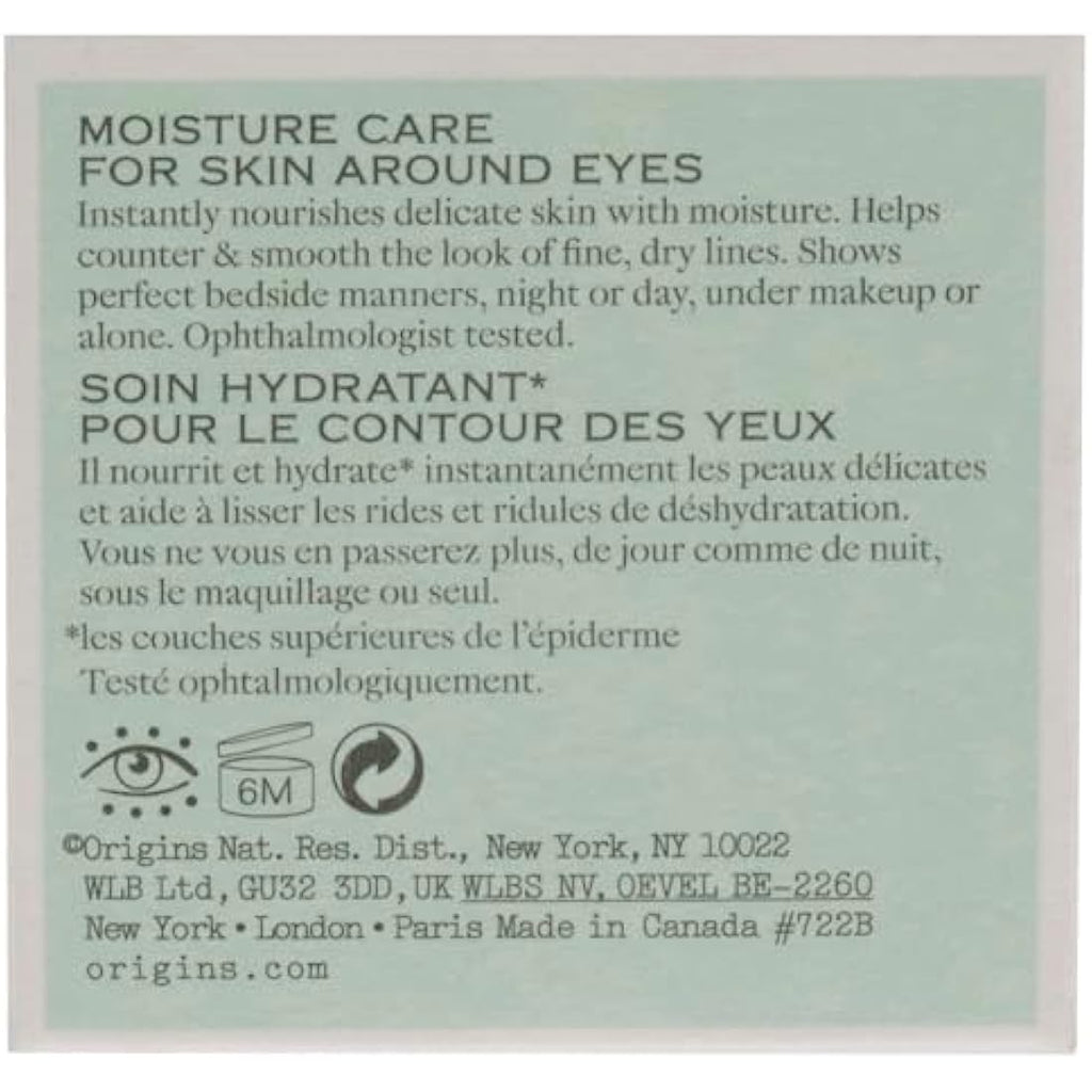 Origins Eye Doctor Moisture Care Eye Cream for Fine Lines - 0.5 oz