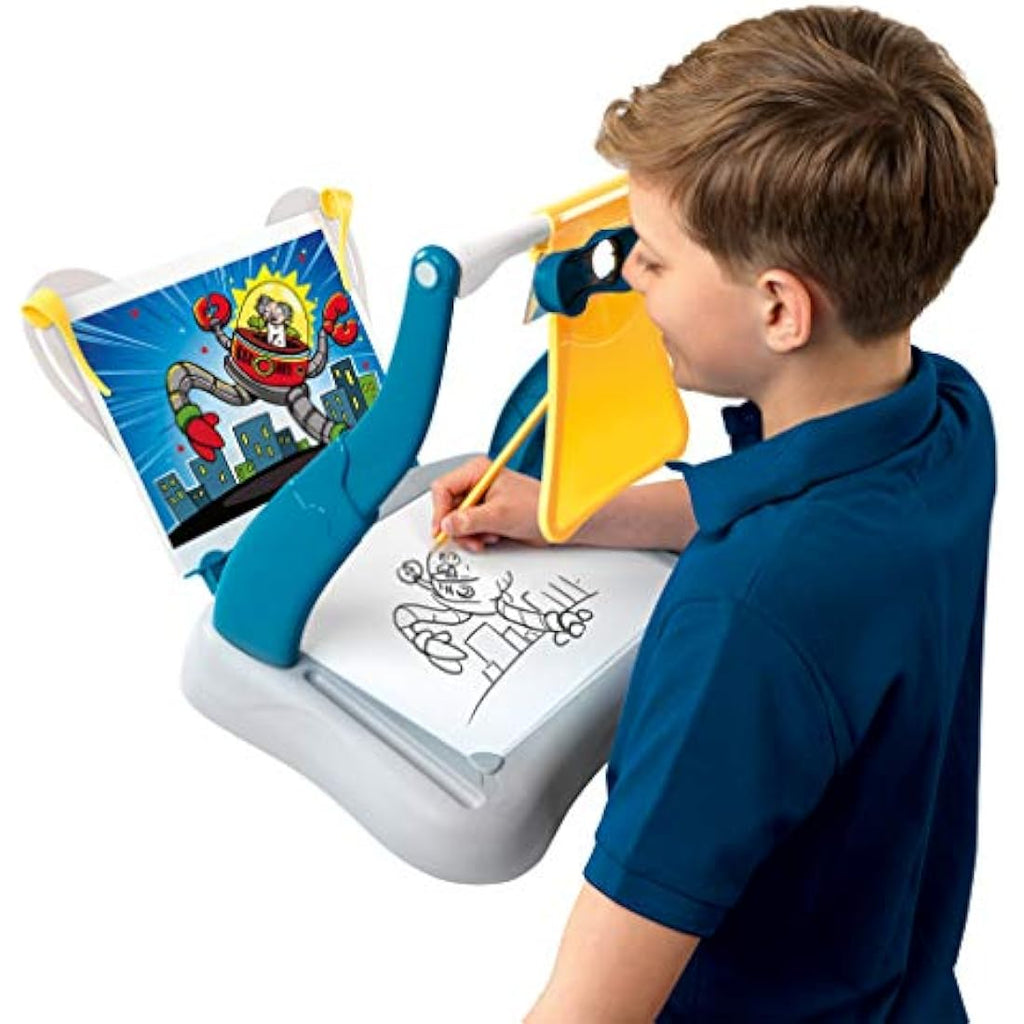 John Adams SuperGraph Drawing Station – Kids Arts & Crafts Tool, Red