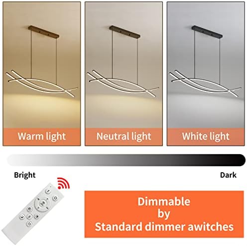 Mikeru 100CM Modern LED Pendant Light | Dimmable Minimalist Chandelier
