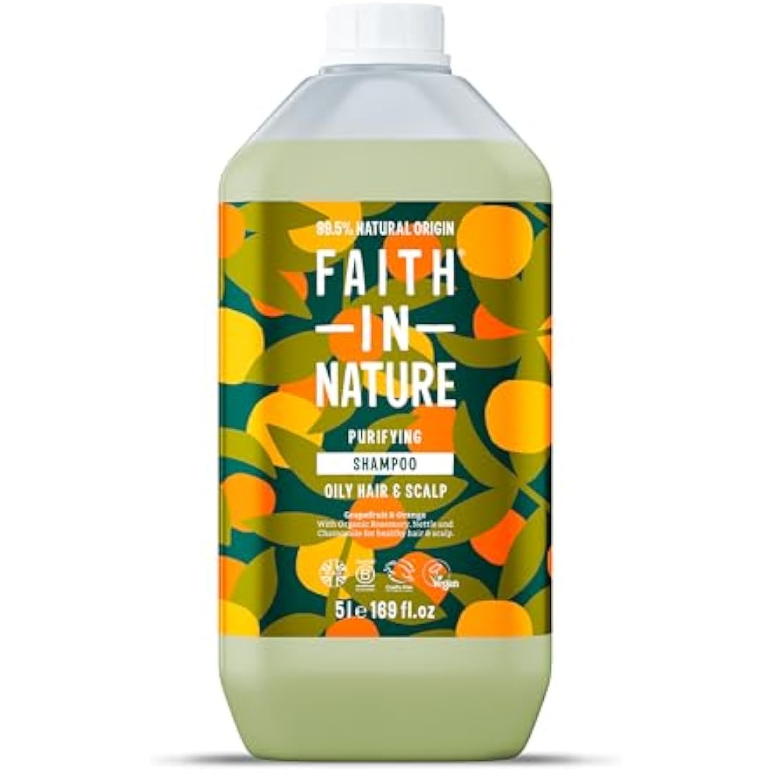 Faith In Nature Grapefruit & Orange Shampoo for Oily Hair - 5L Refill