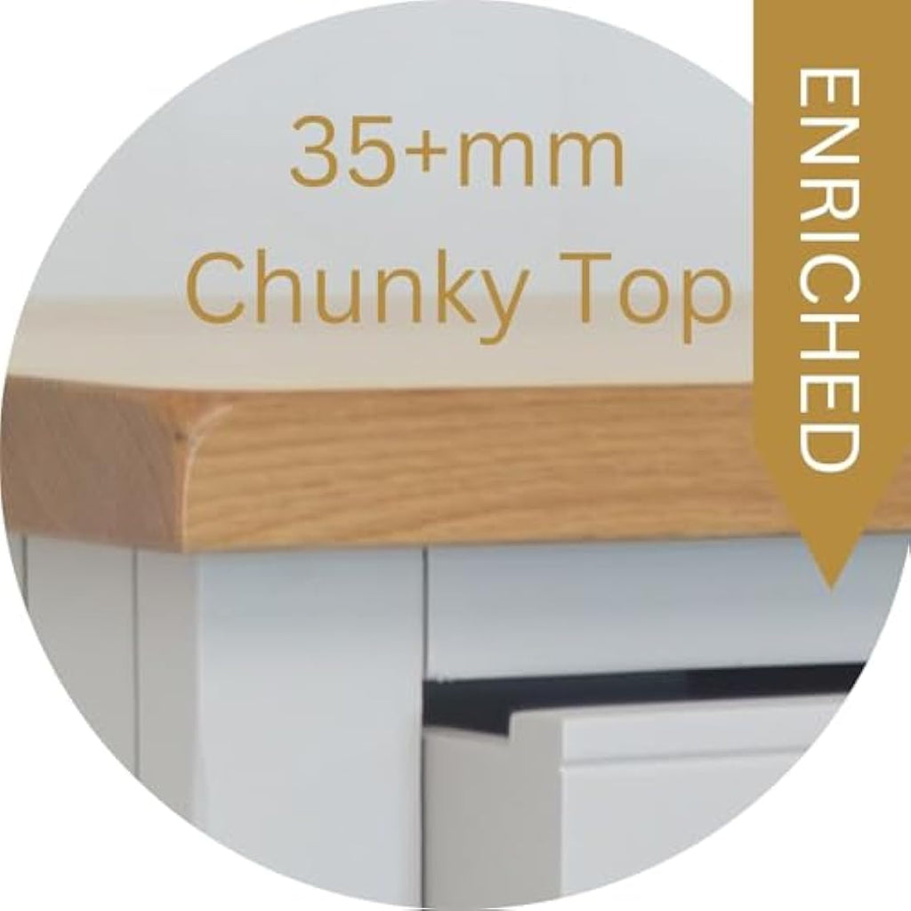 Jolof Store Snow White Side Table – Painted Oak Slim End Table