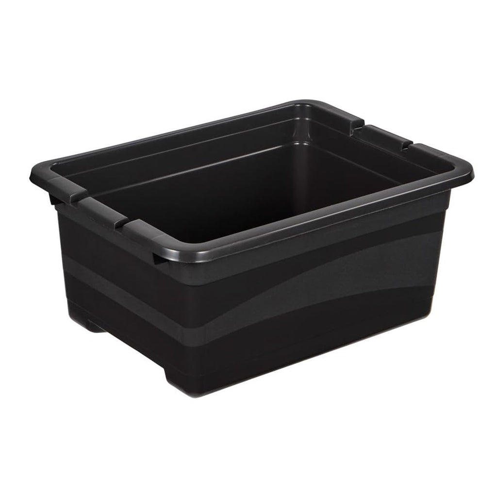 Keeeper Transport Box with Lid, Extra Strong, Sliding Closure, 39.5x29.5x17.5 cm, 12 Litre, Eckhart, Graphite Grey - image 4