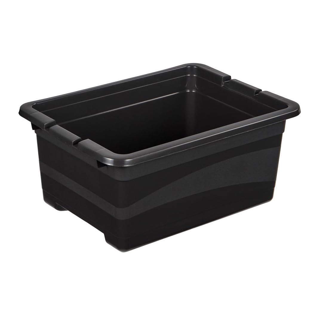 Keeeper Transport Box with Lid, Extra Strong, Sliding Closure, 39.5x29.5x17.5 cm, 12 Litre, Eckhart, Graphite Grey - image 4