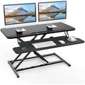 ERGOMAKER 36" Standing Desk Converter | Height Adjustable Dual Monitor Riser