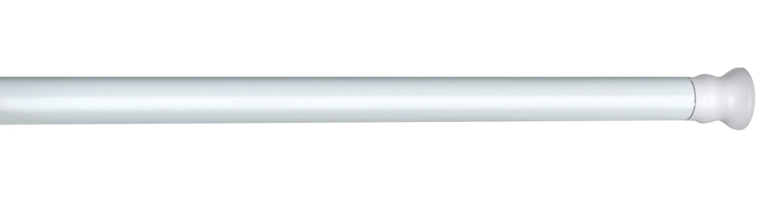 Wenko Telescopic Shower Rail – White Aluminium No-Drill Rod (110-245cm)