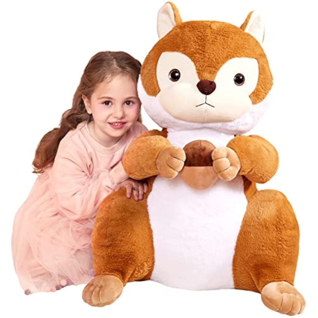IKASA Giant Squirrel Stuffed Animal – 60cm Large Soft Plush Toy for Kids