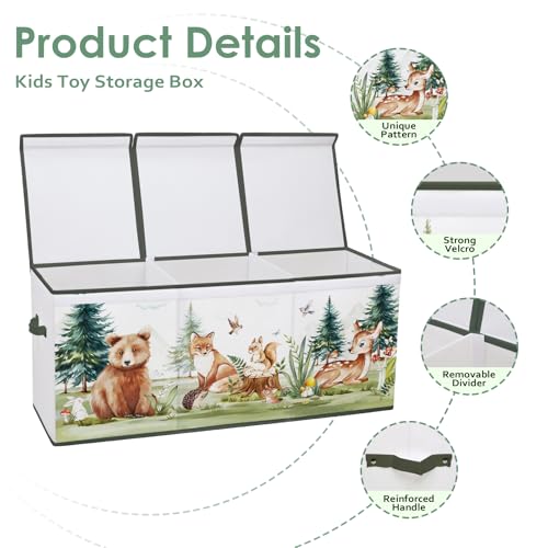 Decalsweet Extra Large Foldable Toy Storage Box with Lid – Oxford Toy Chest