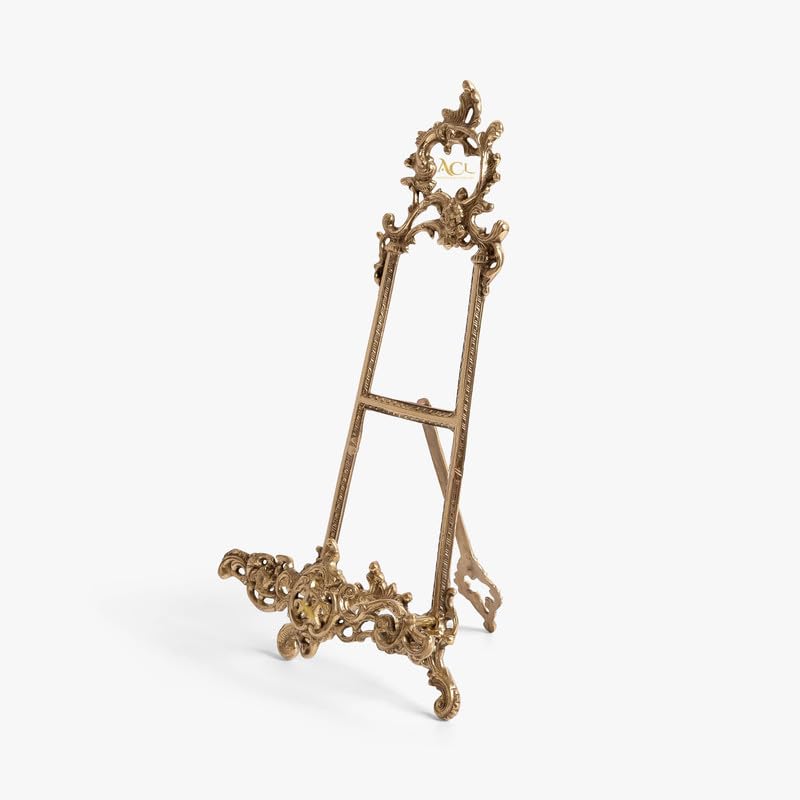 Assorted Collections 16" Solid Brass Easel Display Stand for Art & Signs