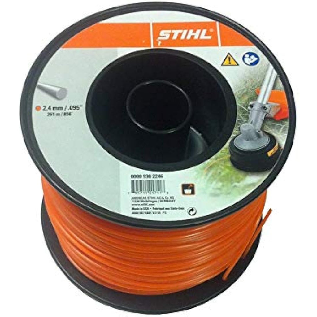 Stihl 2.4mm Round Nylon Trimmer Line – 856ft Orange Brushcutter Cord