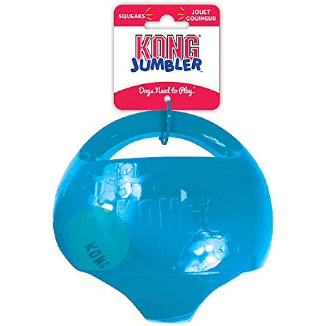 KONG Jumbler Ball – Interactive Squeaky Fetch Toy for Large Dogs