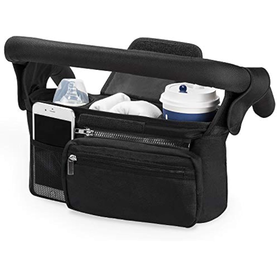 Momcozy Stroller Organiser - Insulated Cup Holders & Detachable Pocket