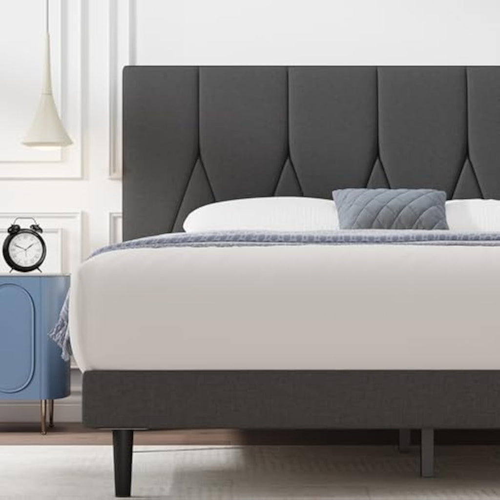 Super King Bed Frame | Upholstered Linen with Storage