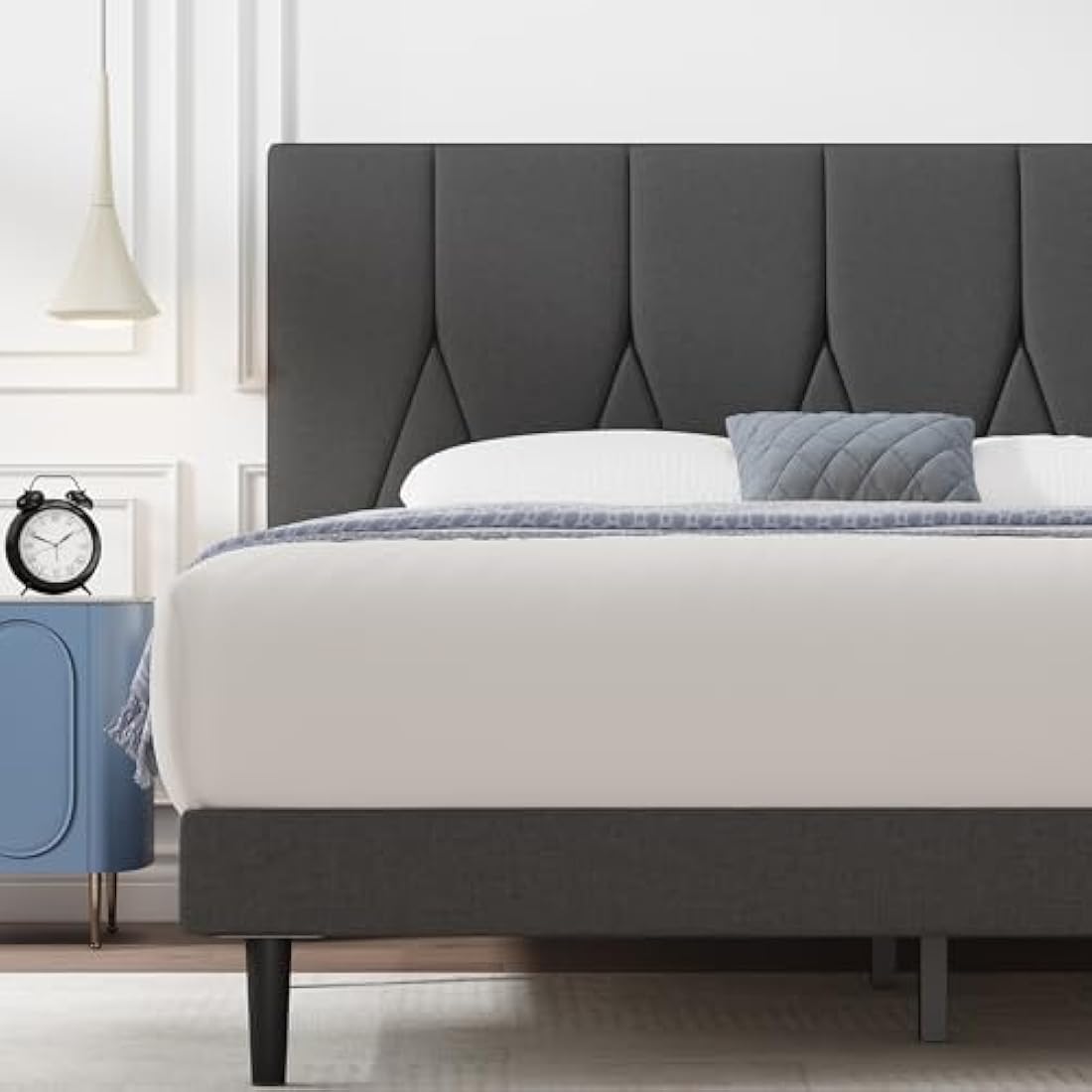Super King Bed Frame | Upholstered Linen with Storage