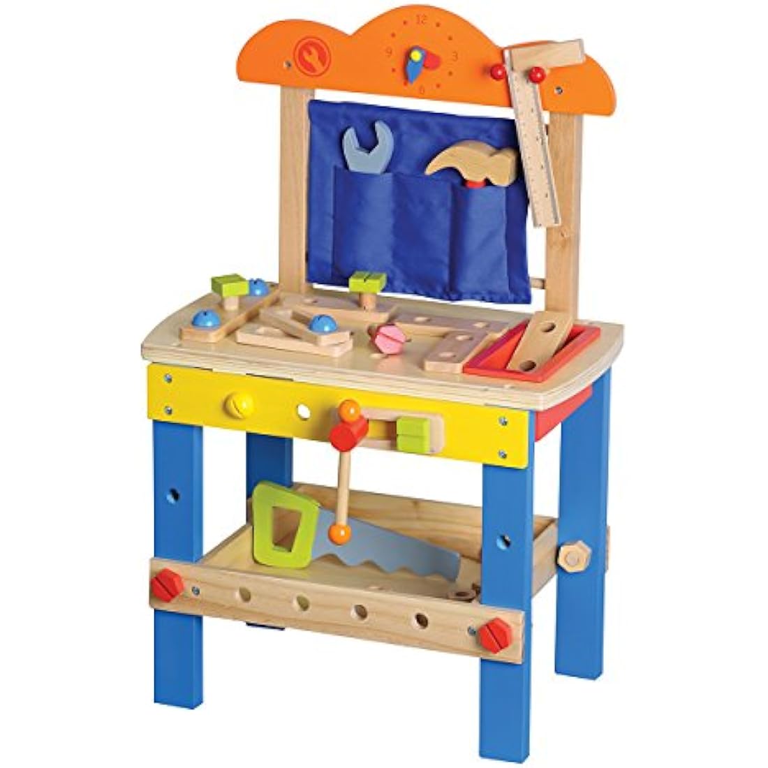 Lelin Wooden Workbench Toy Set – Kids Pretend Play DIY Tool Bench
