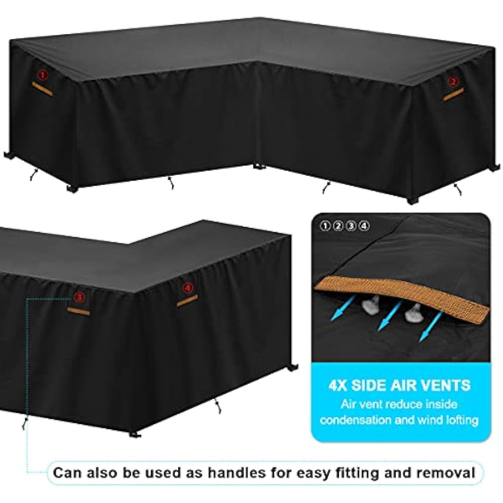 SanGlory V-Shape Garden Furniture Cover | Waterproof 420D Oxford Fabric