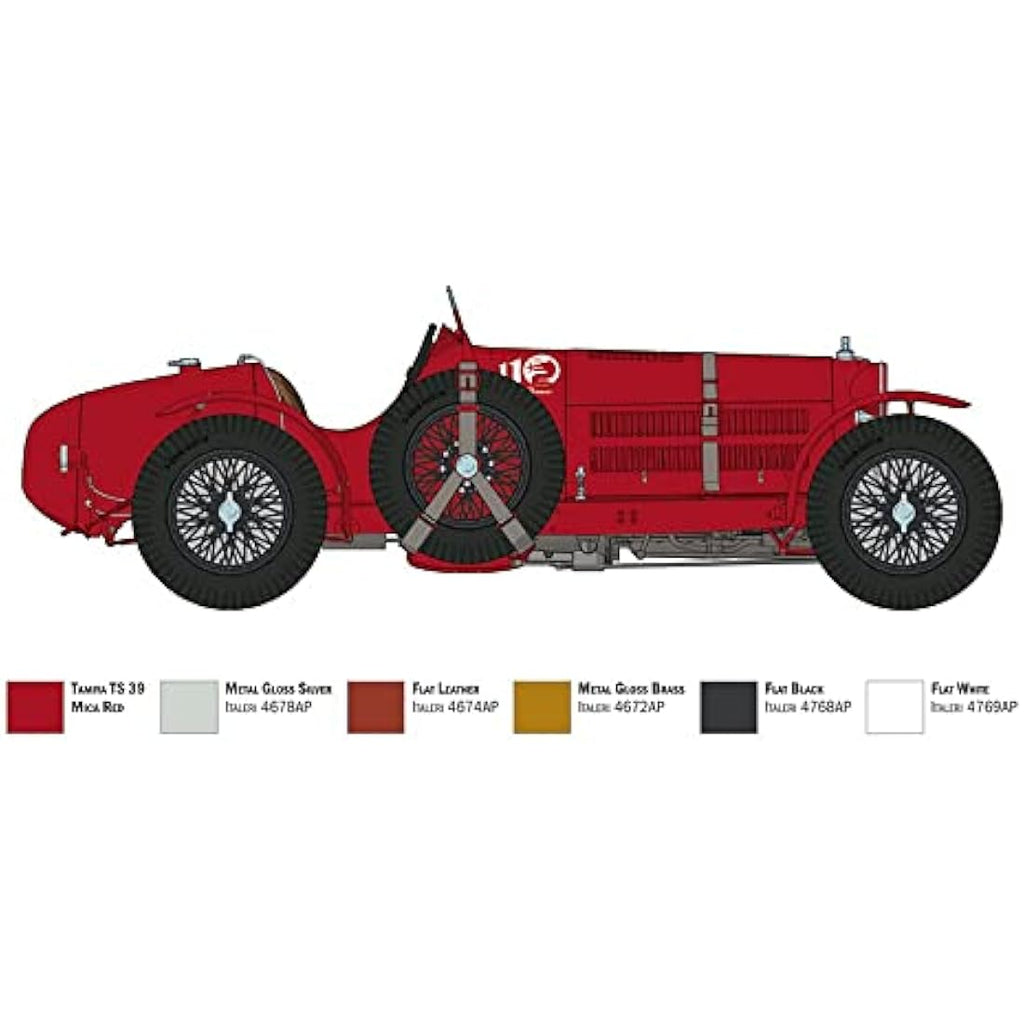 Italeri Alfa Romeo 8C/2300 1931-33 1:12 Scale Plastic Model Kit