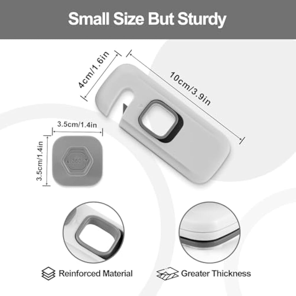 BECOMTO Childproof Refrigerator Locks | 5-Pack Grey Baby Safety Latches