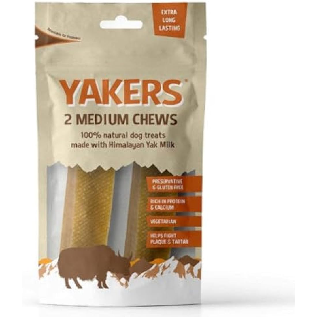 Yakers Natural Dog Chew – Long Lasting Dental Treat (Pack of 2) 130g