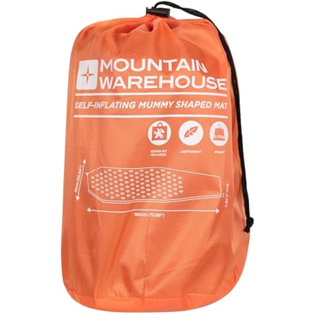 Mountain Warehouse Self Inflating Mat – Lightweight Ripstop Camping Pad