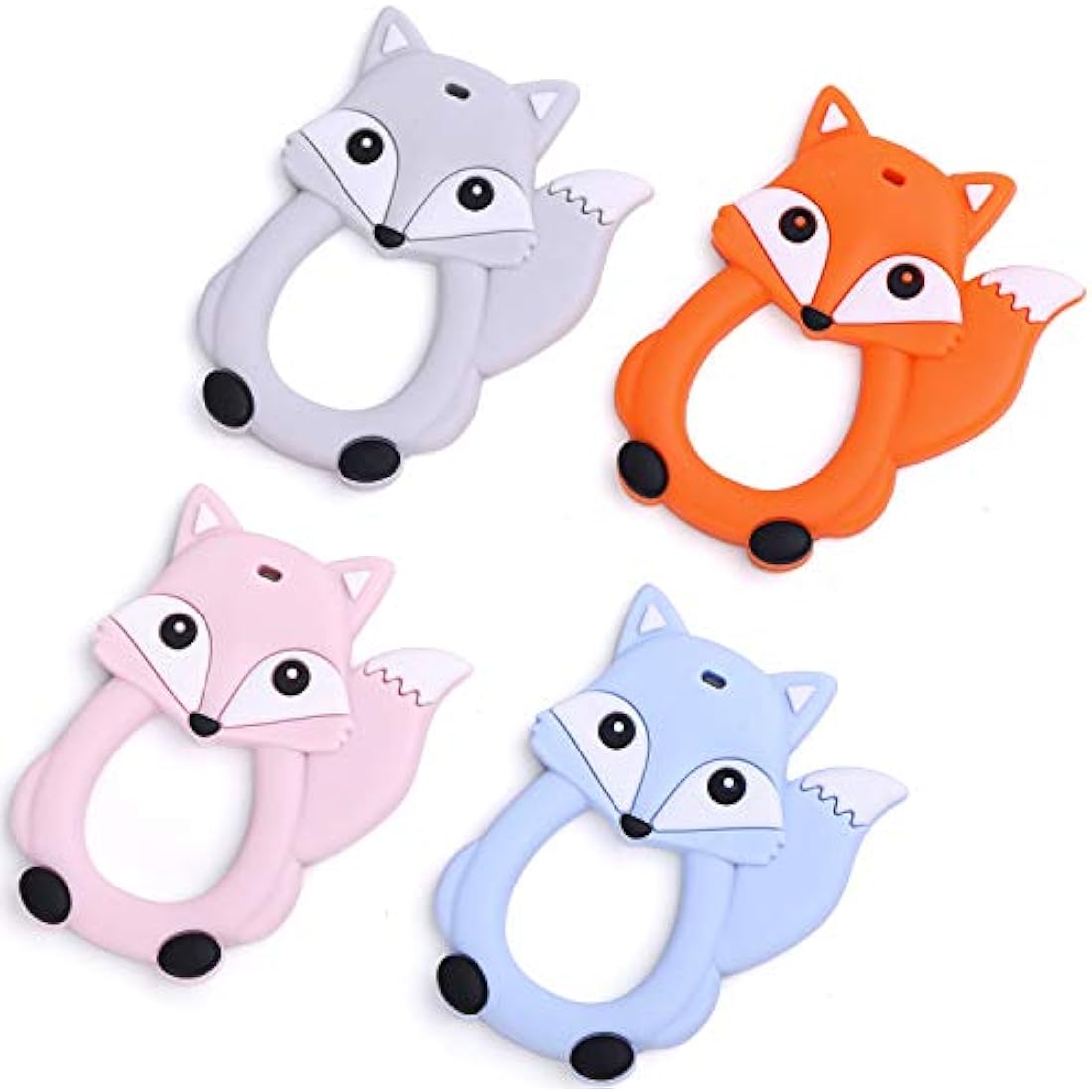 PREMYO Silicone Baby Teething Toy – BPA Free Fox Teether for Sore Gums