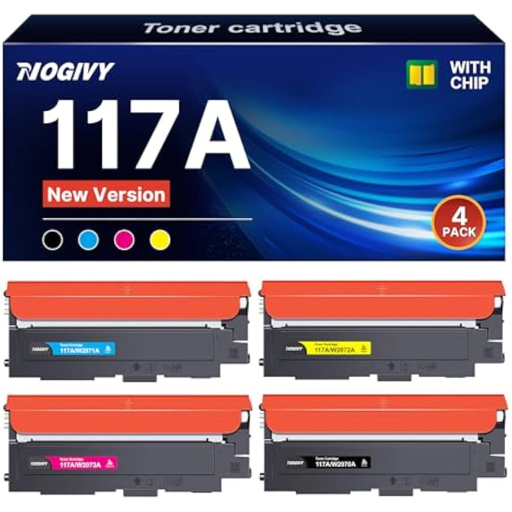 NOGIVY 117A Toner Cartridges for HP Color Laserjet MFP 179fnw 150nw | 4-Pack