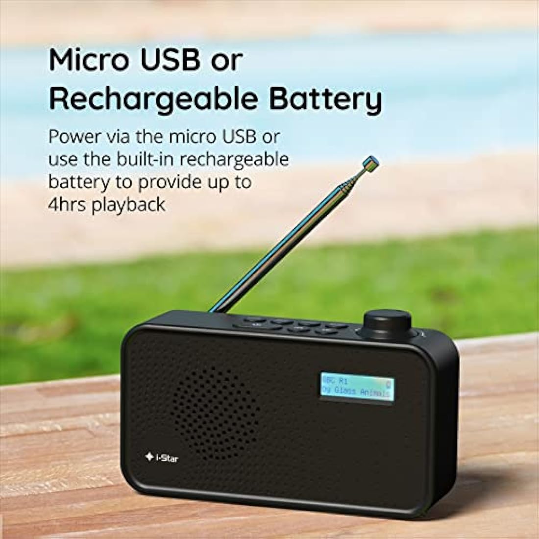 i-Star Portable DAB/DAB+ & FM Digital Radio – Battery or Mains Powered