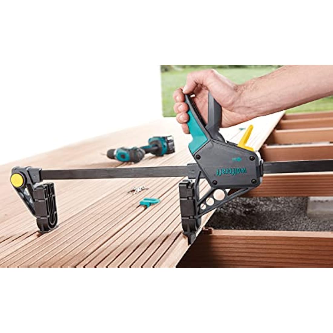 Wolfcraft Deck Board Installation Clamp - 450mm Span & 120kg Force