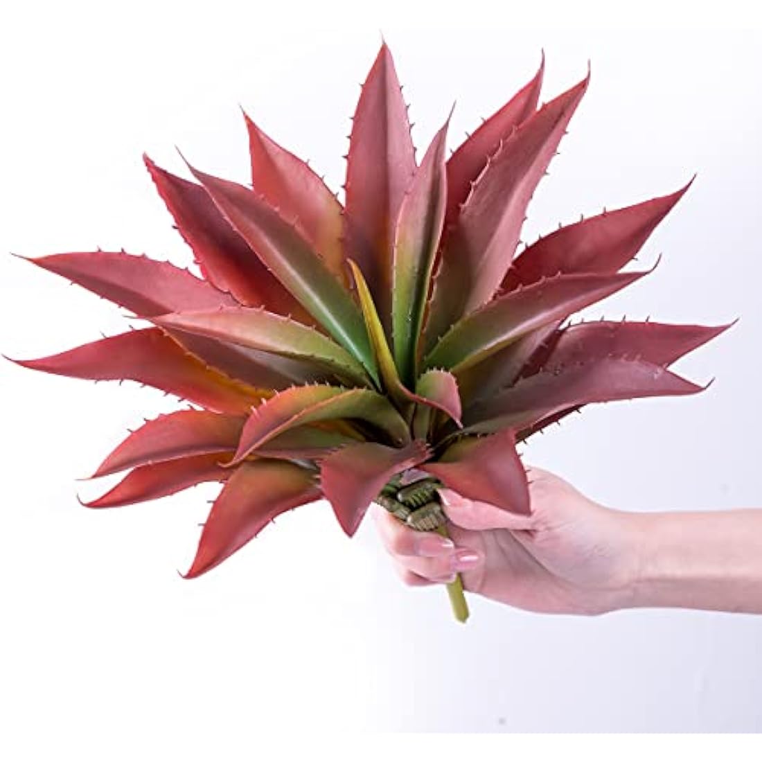Large Artificial Aloe Plant – 12.5 Inch Faux Succulent (Red)