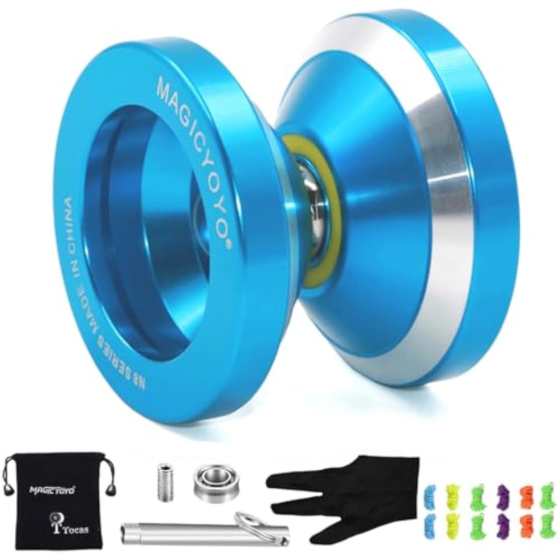 MAGICYOYO N8 Metal Yoyo - Professional Responsive & Unresponsive - Blue
