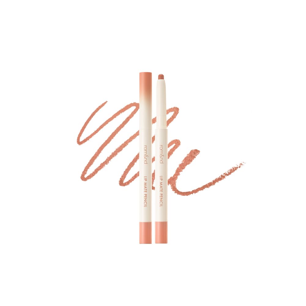 rom&nd Lip Mate Pencil – Matte Lip Liner with Blending Brush (03 Kaya Beige)