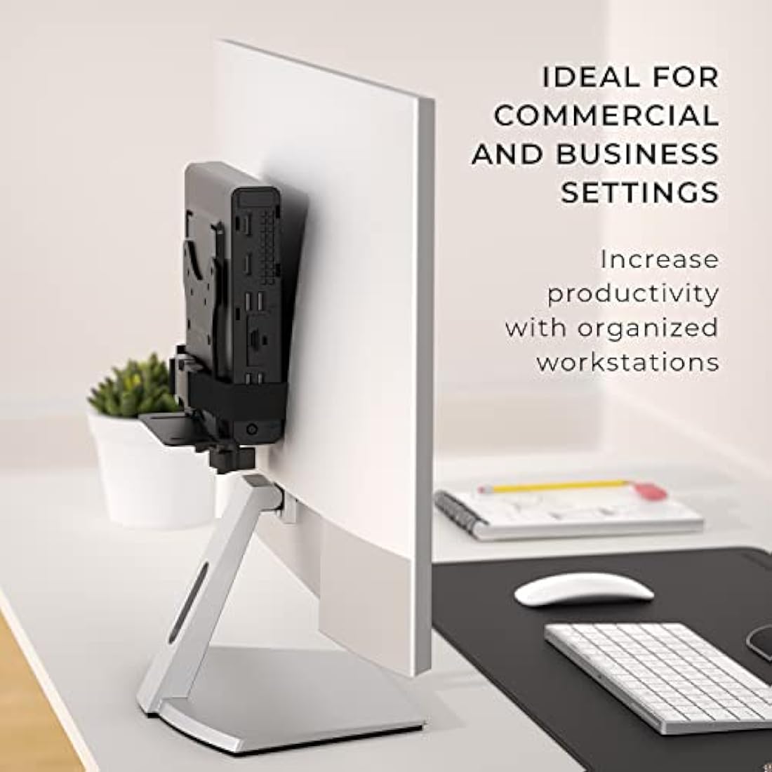 HumanCentric Mini PC VESA Mount Bracket – Thin Client Under Desk Holder
