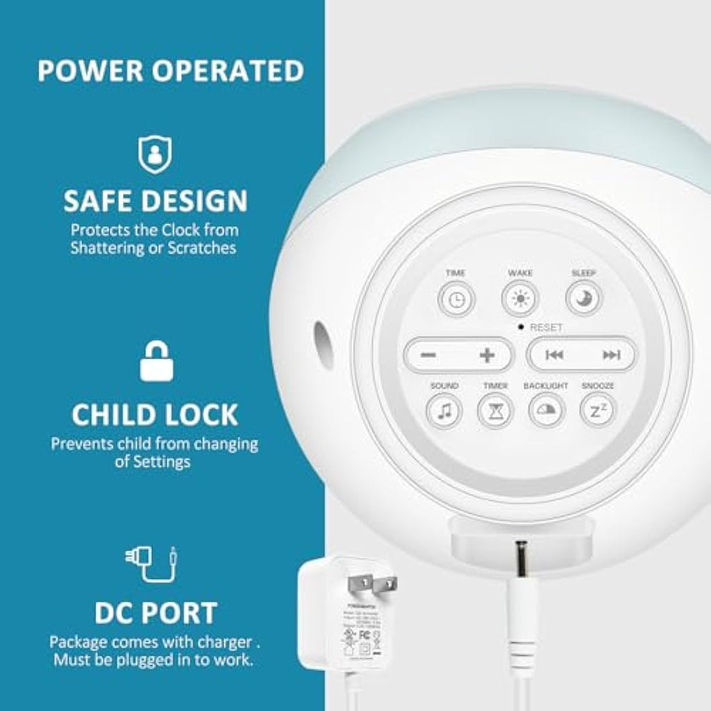 I·CODE Kids Alarm Clock | Sleep Trainer & Sound Machine Night Light