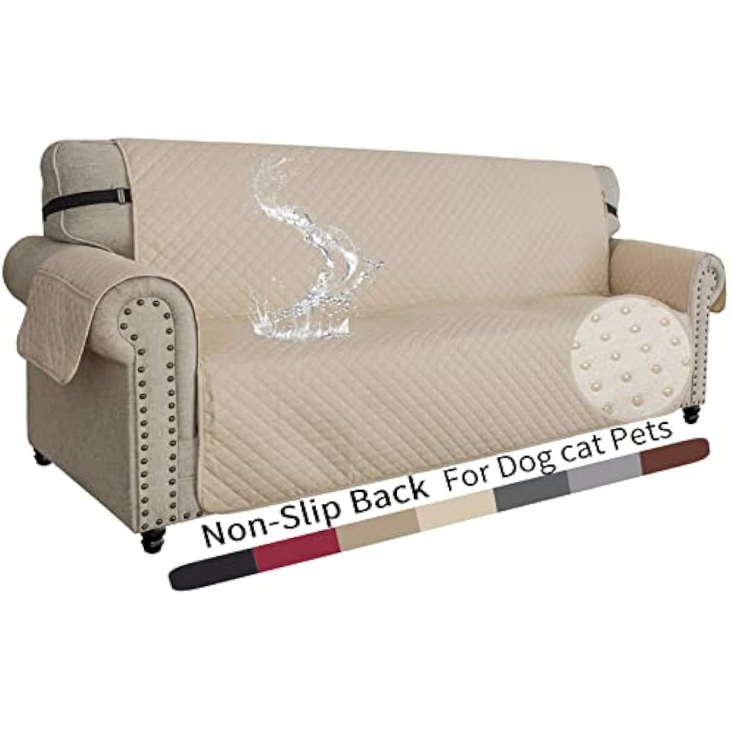 XINEAGE Quilted 3 Seater Sofa Cover | Water Resistant Non-Slip Couch Protector