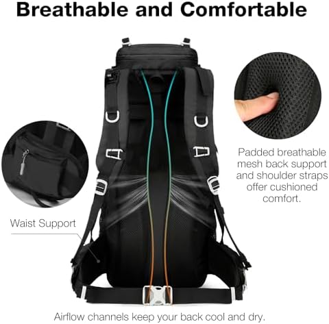 Outplea 60L Hiking Backpack | Waterproof Trekking & Camping Bag