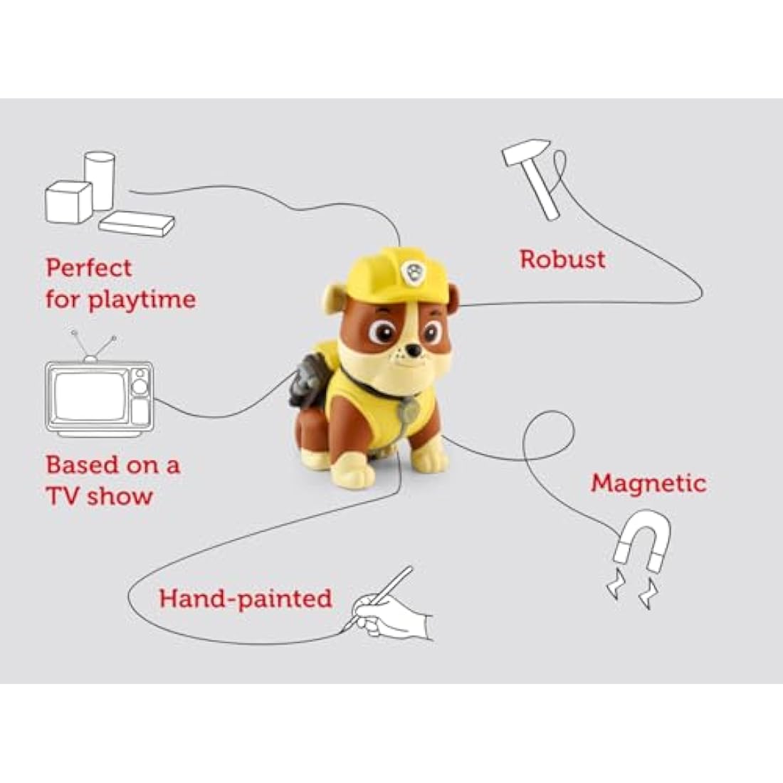 Tonies Paw Patrol Rubble Audio Character – Screen-Free Kids Audiobook