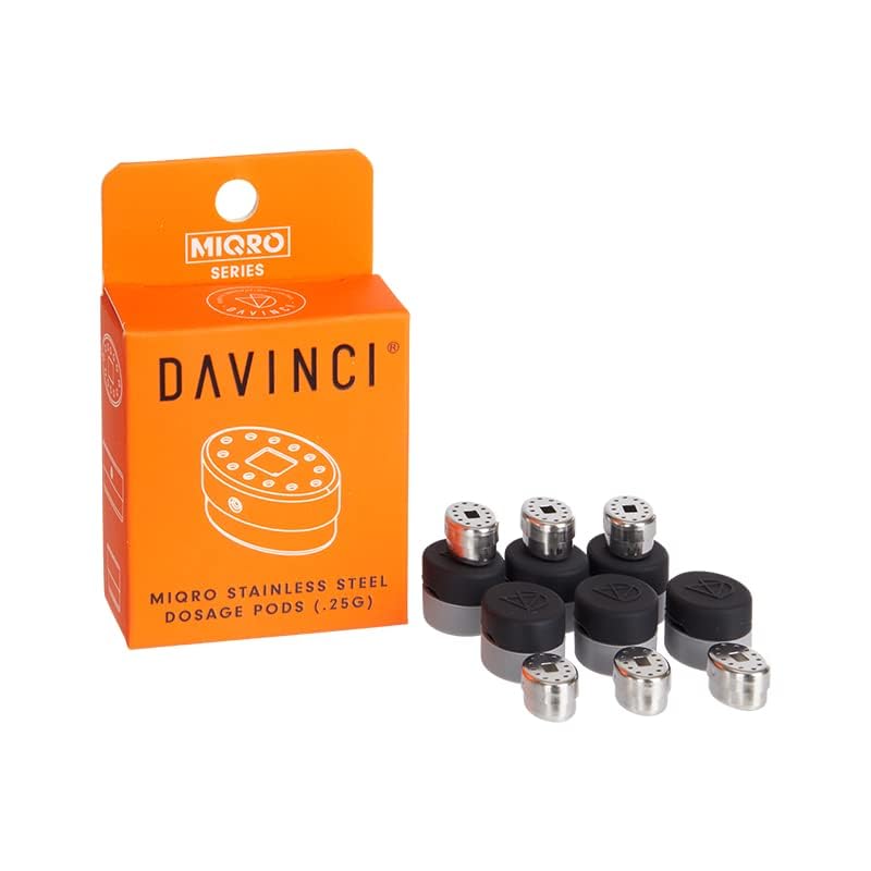 DaVinci MIQRO-C Stainless Steel Dosage Pods | 6-Pack Vaporizer Capsules