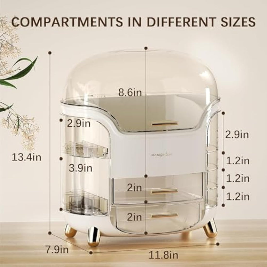 Jolof Store Acrylic Makeup Organiser | Dustproof Cosmetic Storage Box