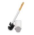 Full Circle Ceramic Toilet Brush with Replaceable Head – White