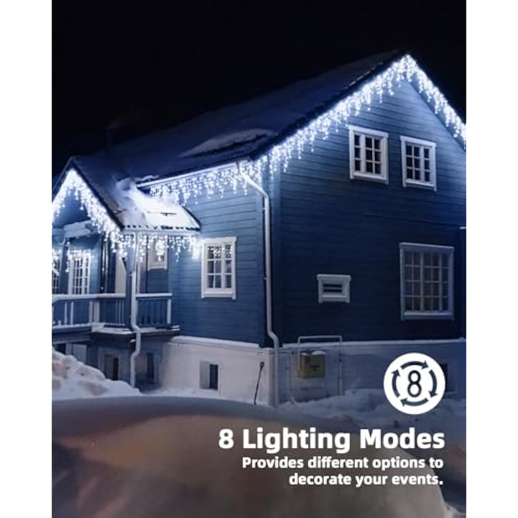 LEDYA 17M 480 LED Icicle Christmas Lights – Waterproof Outdoor Fairy Lights