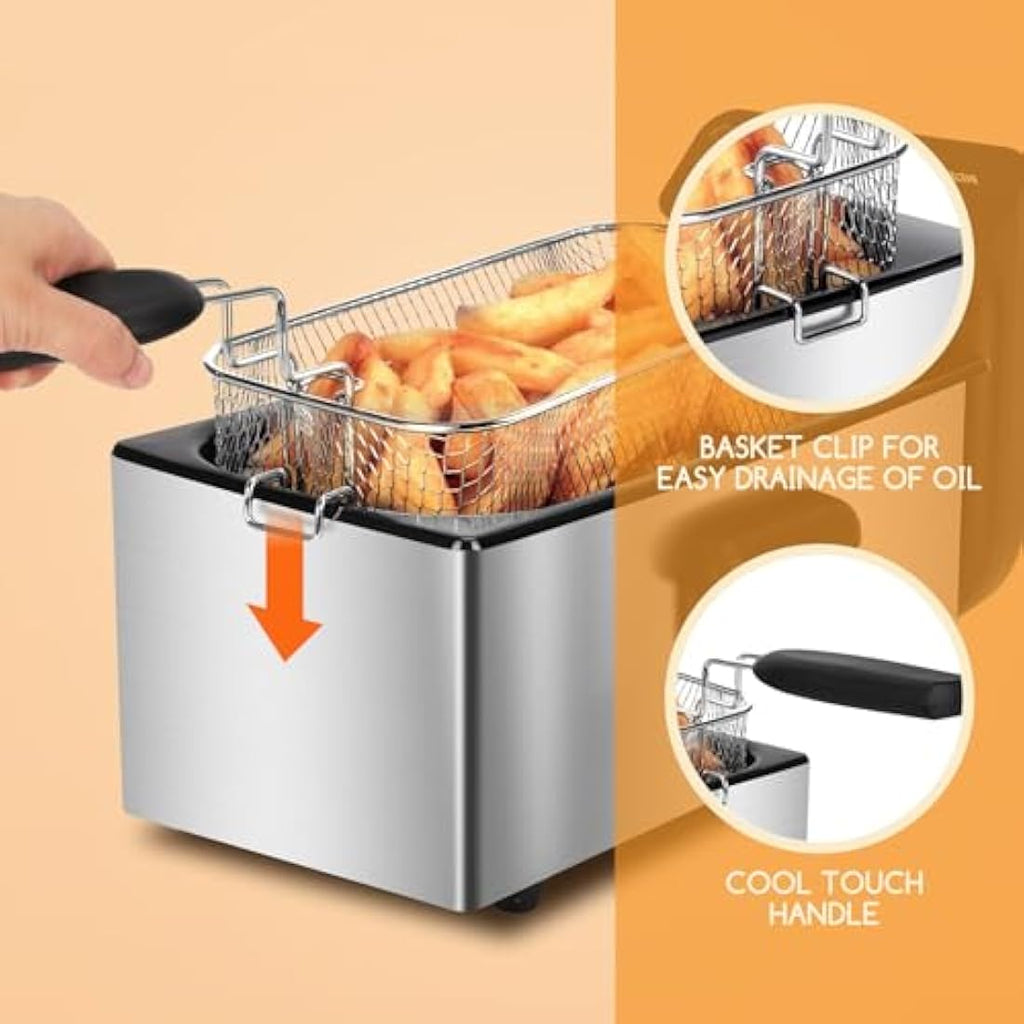 Aigostar 3L Deep Fat Fryer – 2200W Stainless Steel Electric Fryer