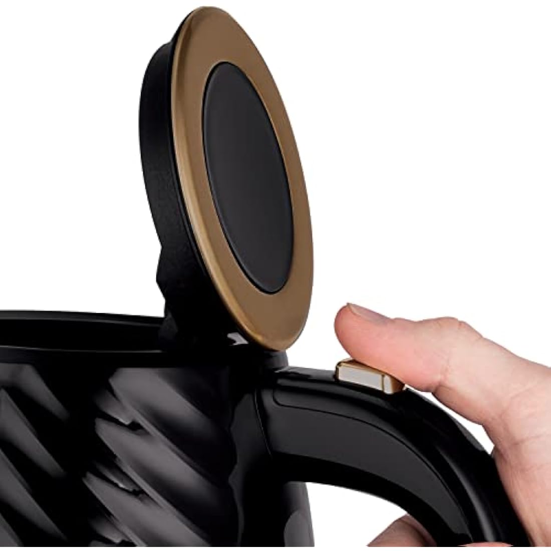 Russell Hobbs Groove Electric Kettle – 1.7L Fast Boil, Black & Gold