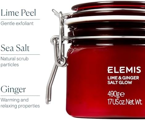 ELEMIS Frangipani Monoi Salt Glow – Hydrating Body Scrub Exfoliator 490g
