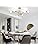 Modern Gold Sputnik Chandelier – 6-Light Industrial Ceiling Light