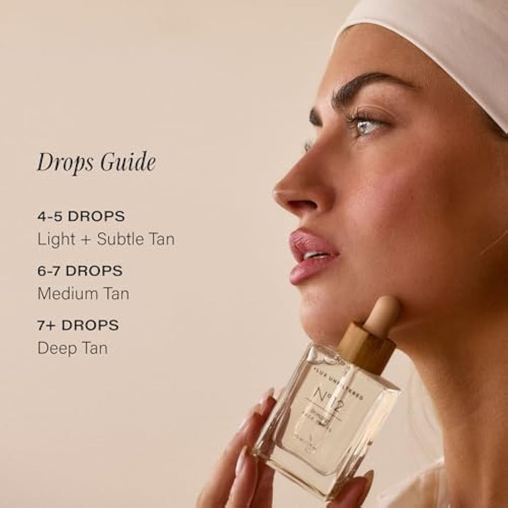 + Lux Unfiltered N°12 Face Tanning Drops | Bronzing Self Tanner with Hyaluronic