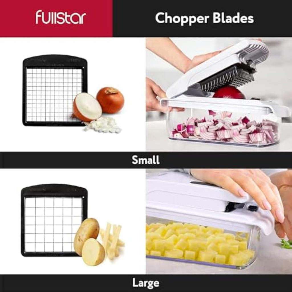 Fullstar 4-in-1 Vegetable Chopper – Stainless Steel Food Dicer & Slicer