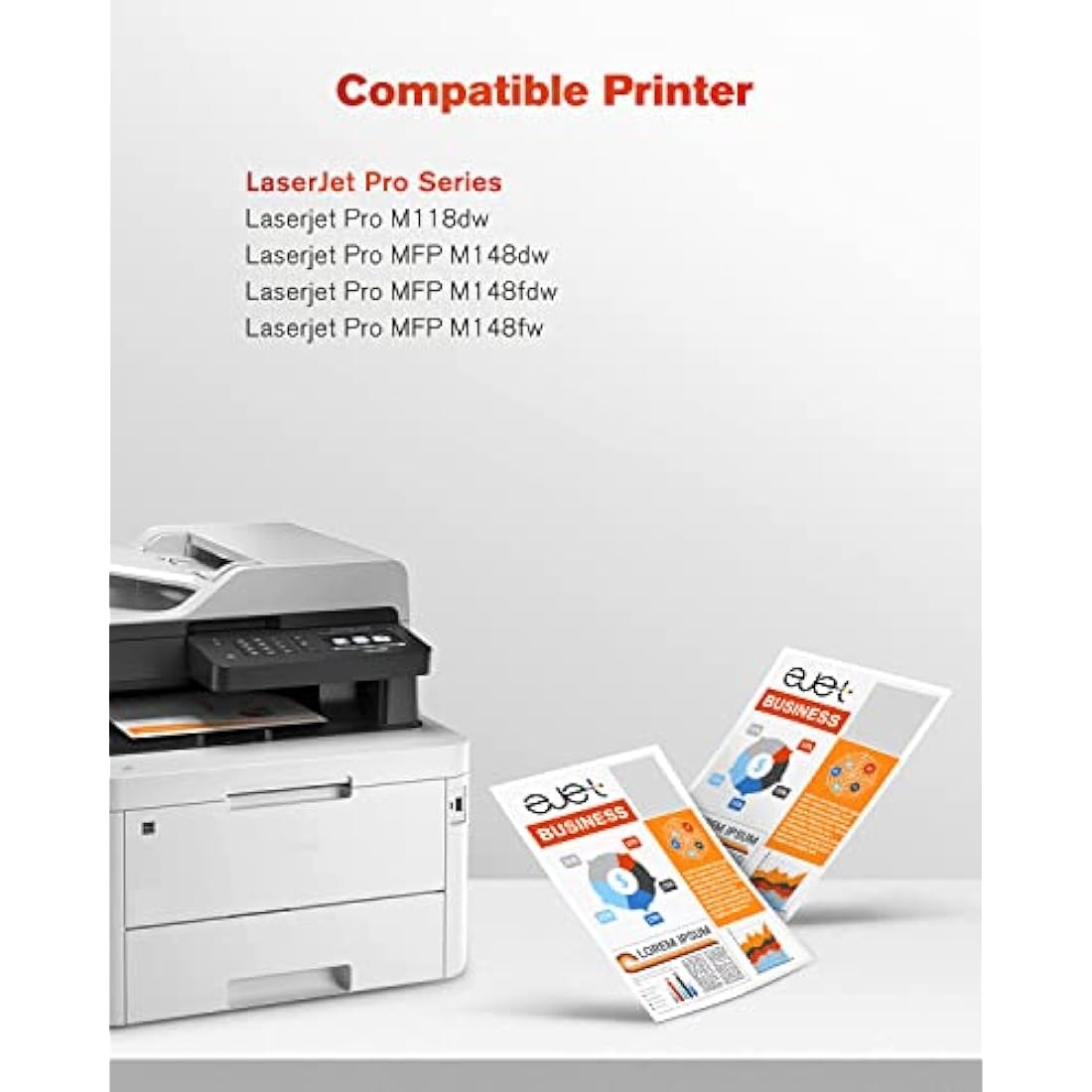 ejet 94X CF294X Black Toner Cartridges for HP LaserJet Pro M148dw | 2-Pack