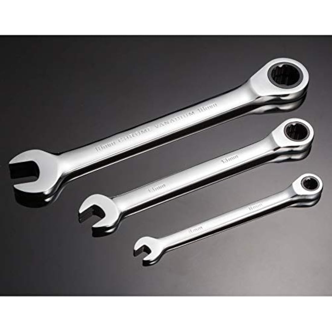 Qnkaa 12-Piece Metric Ratchet Spanner Set | 8-19mm Chrome Vanadium