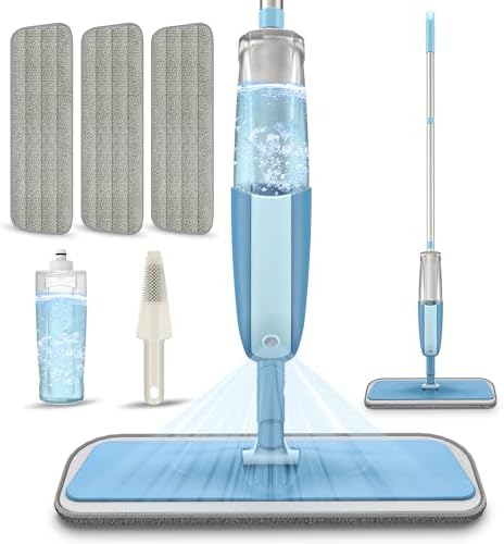 MEXERRIS Microfiber Spray Mop for Hardwood Floors | 3 Reusable Pads