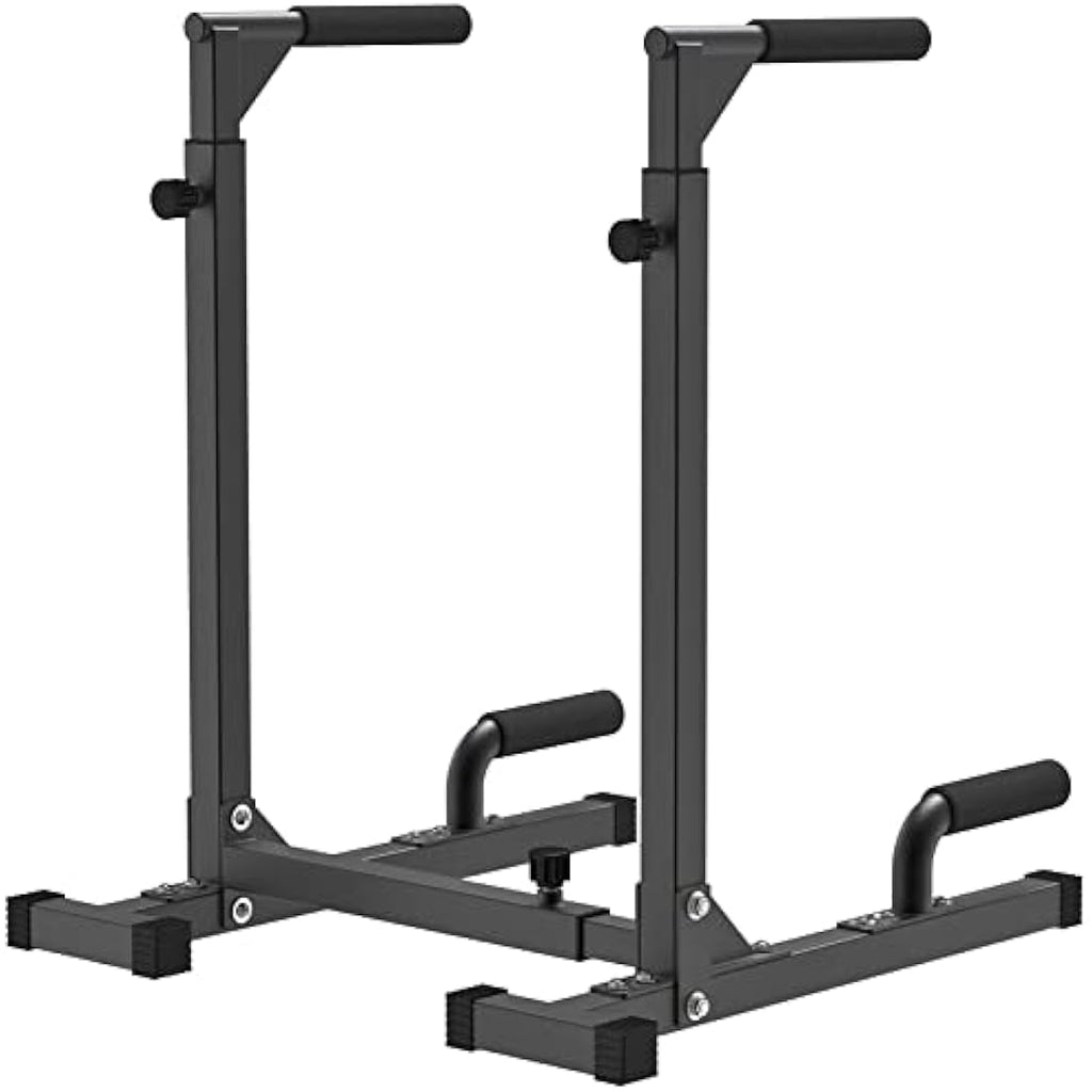 SELEWARE Heavy Duty Adjustable Dip Bar Station - 800lb Capacity